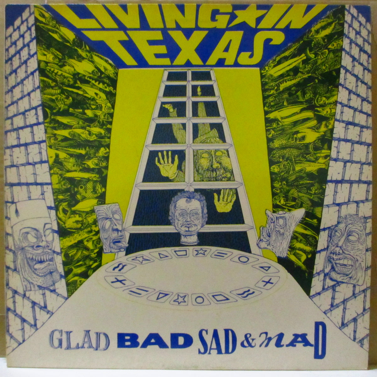 LIVING IN TEXAS (リヴィング・イン・テキサス) - Glad Bad Sad & Mad (UK '85 オリジナル4曲入り 12インチ+ソフト紙インナー)
