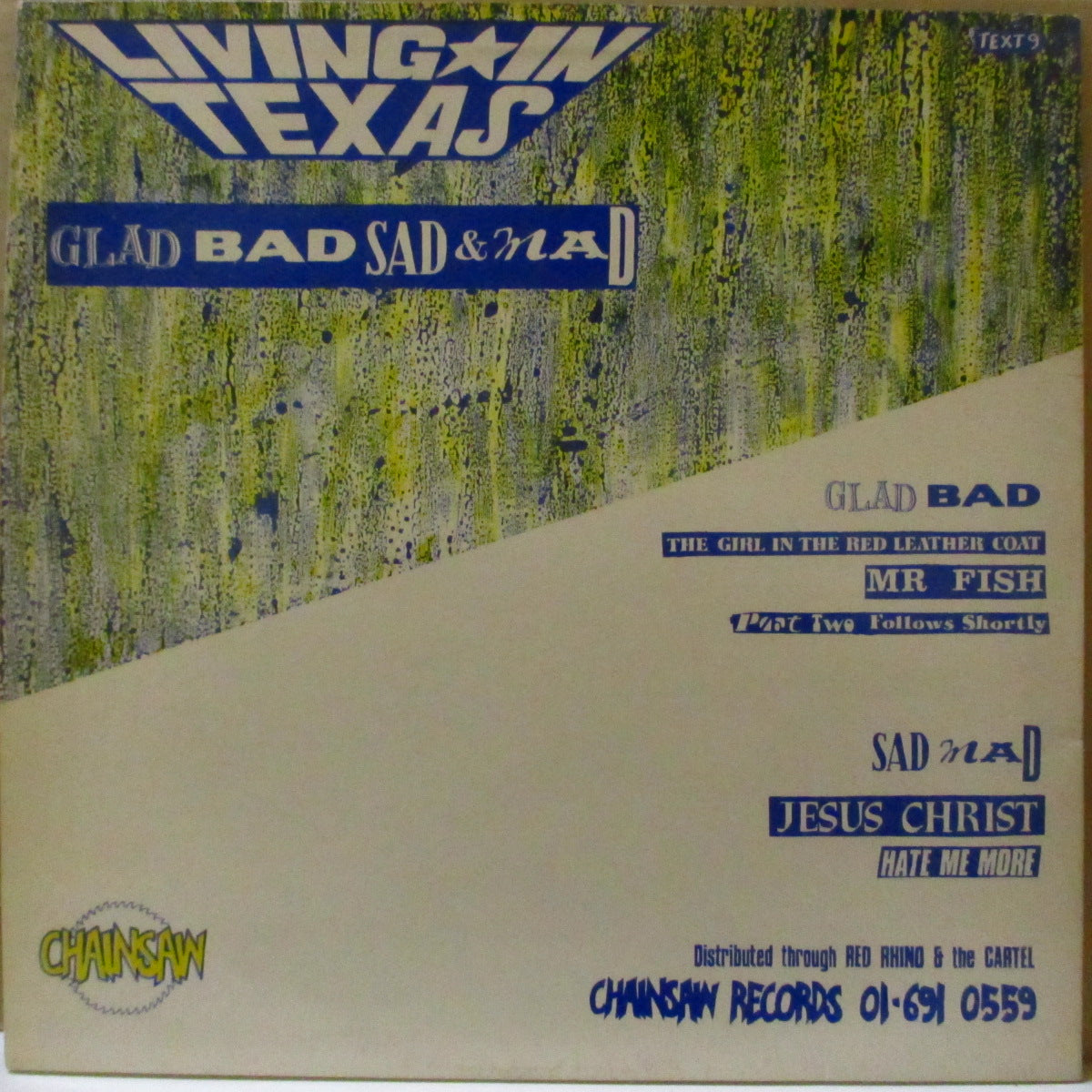 LIVING IN TEXAS (リヴィング・イン・テキサス) - Glad Bad Sad & Mad (UK '85 オリジナル4曲入り 12インチ+ソフト紙インナー)