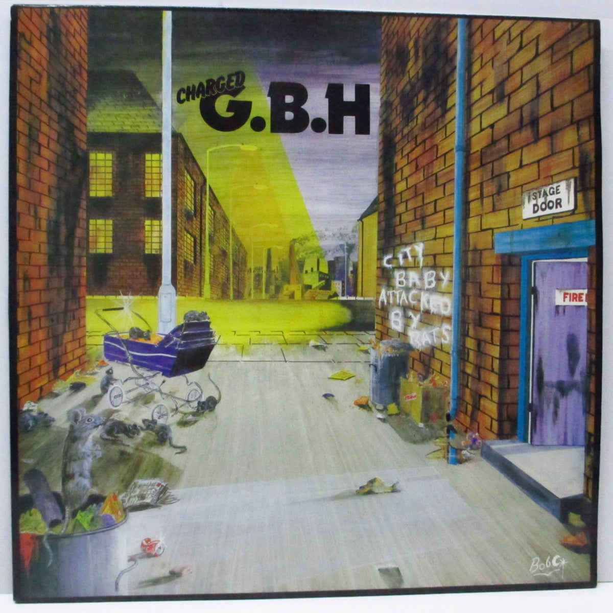 Charged G.B.H (チャージド G.B.H) - City Baby Attacked By Rats (UK '90 再発「ピンクロゴ」ラベ LP/バーコード有ジャケ)'82年ファースト!