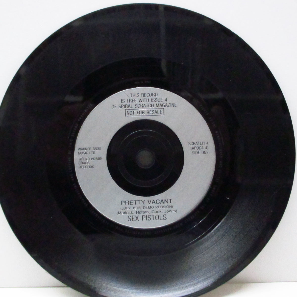 SEX PISTOLS (セックス・ピストルズ) - Pretty Vacant (UK '89「スパイラルスクラッチ誌」のオマケ 7") '76年7月録音のデモバージョン !