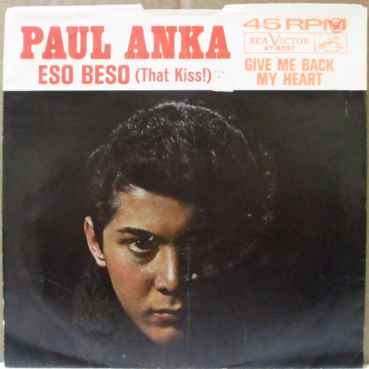 PAUL ANKA (ポール・アンカ) - Eso Beso (That Kiss) (US '62 オリジナル・ジャケ付 7インチ) ジョージ・フェイムのカバー原曲、ラテンPOP名曲 & ディキシー調ティーン!