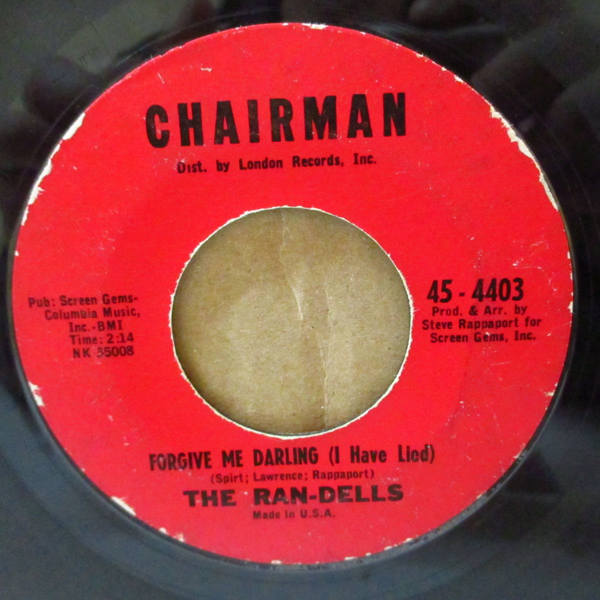 RAN-DELLS, THE (ザ・ラン・デルズ) - Martian Hop (US '63 オリジナル 7インチ)一発大ヒット・ノベルティ「ごきげん火星人ちゃん」