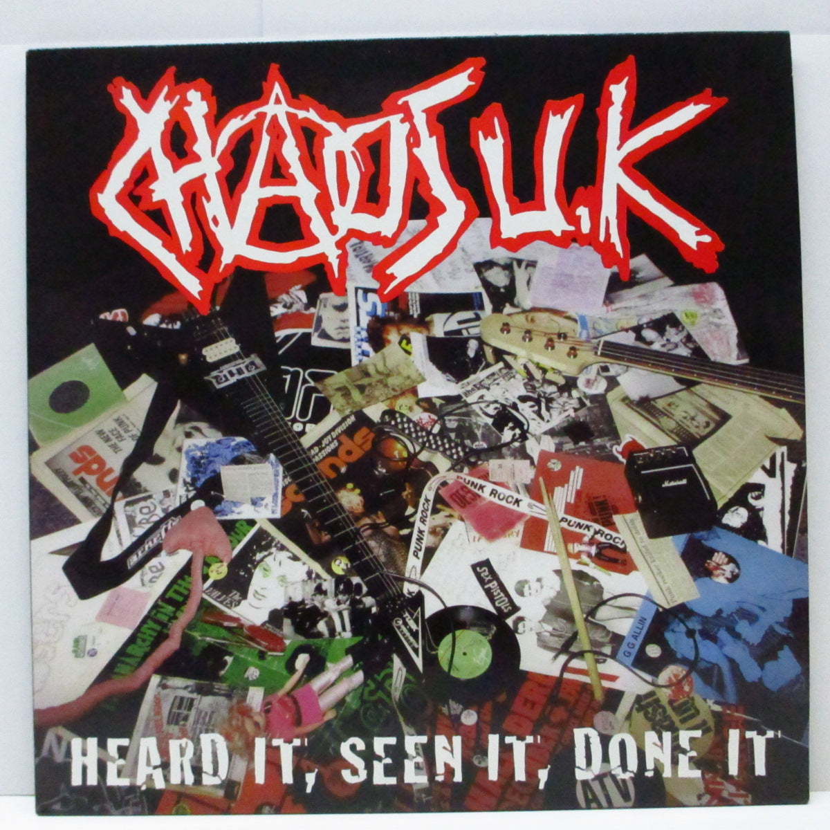 CHAOS U.K. (カオス U.K.) - Heard It, Seen It, Done It (UK オリジナル「ブラックヴァイナル」LP) パンク・カバーアルバム!