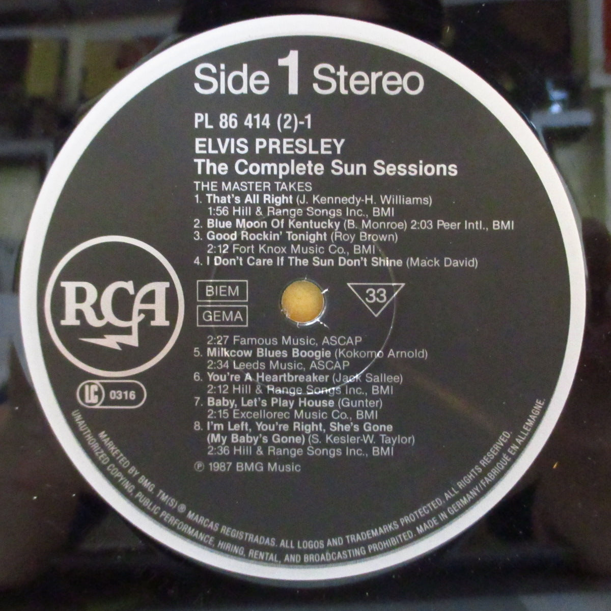 ELVIS PRESLEY (エルヴィス・プレスリー) - The Complete Sun Sessions (EU '87 オリジナル「円形銀ロゴ・ラベ 」LPx2枚組/光沢見開きジャケ)Sun社コンプリート収録全33曲