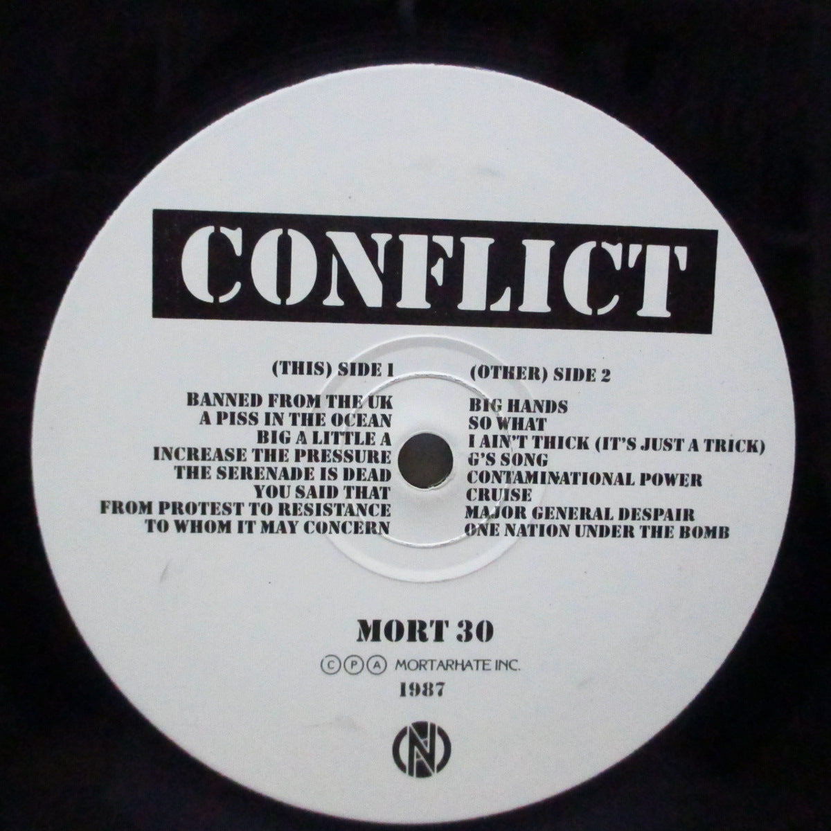 CONFLICT (コンフリクト) - Turning Rebellion Into Money (UK 90's 再発 2xLP/両面光沢見開ジャケ) feat. スティーブ・イグノラント (Crass) !