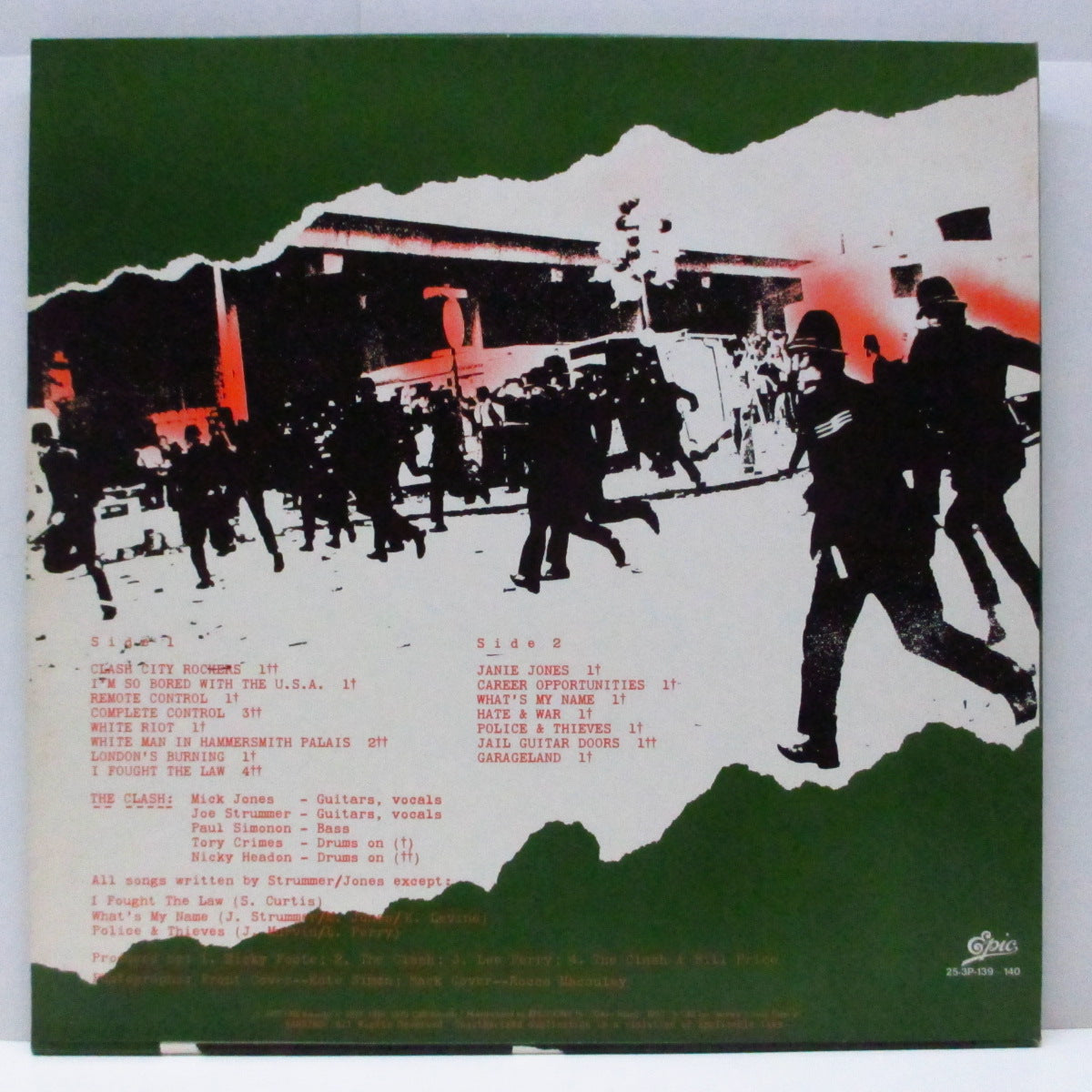 CLASH, THE (クラッシュ) - Pearl Harbour '79 (Japan オリジナル LP+ボーナス 7")アウタースリーブ欠!