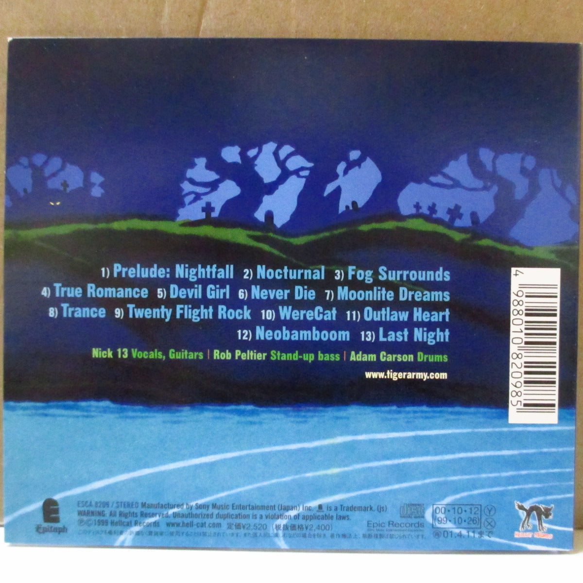 TIGER ARMY (タイガー・アーミー) - S.T. <1st Album> (Japan オリジナル CD+帯, ブックレット/デジパックケース) '00年1stアルバム