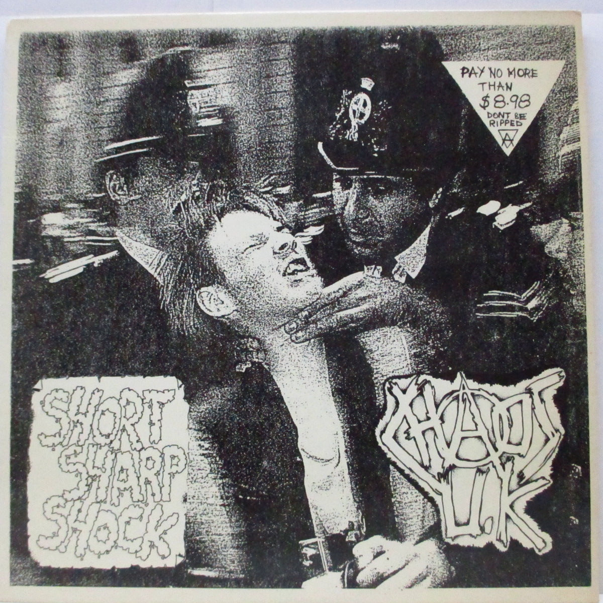 CHAOS U.K. (カオス U.K.) - Short Sharp Shock (US '87 限定再発「マーブルヴァイナル」LP) '84年セカンド!