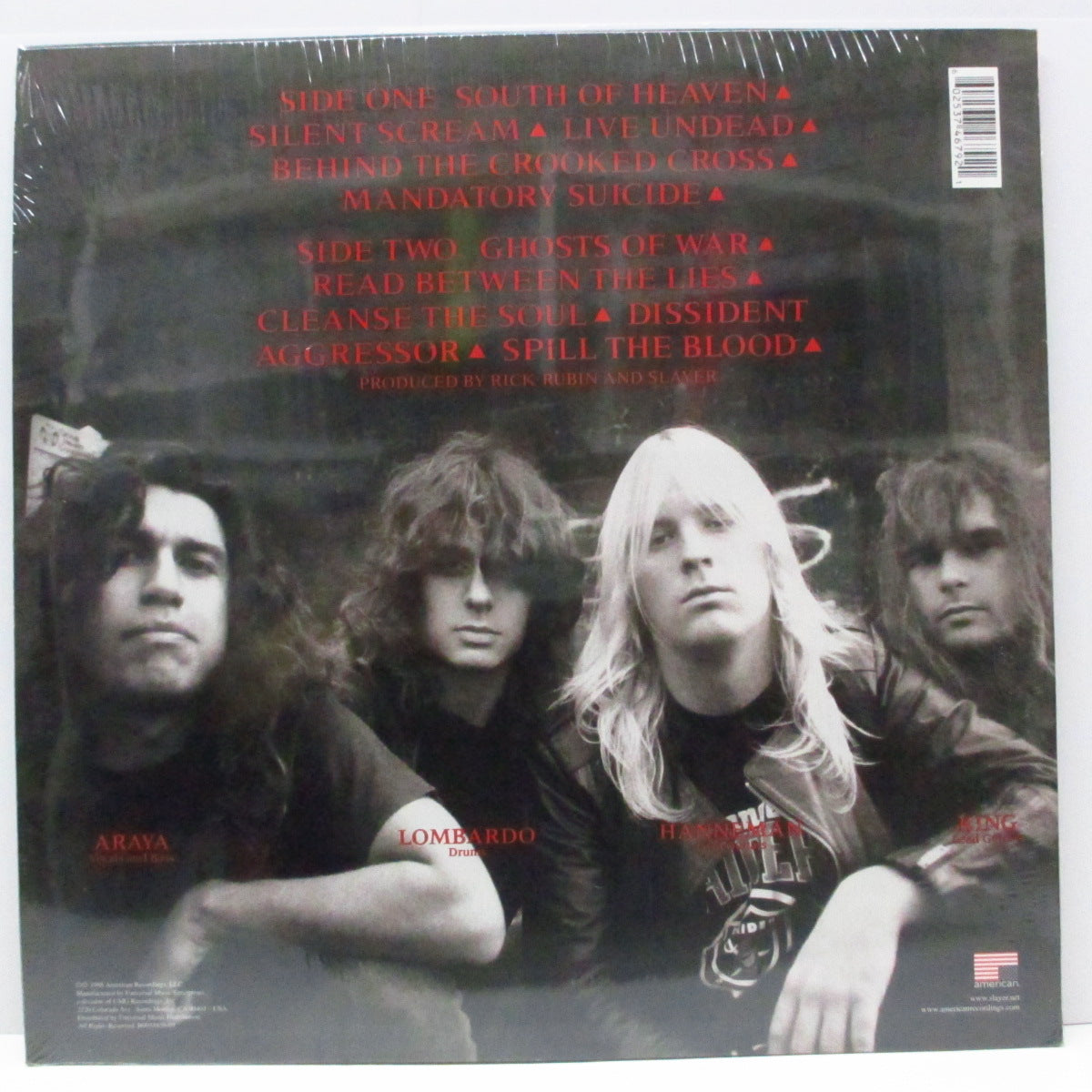 SLAYER (スレイヤー) - South Of Heaven (US '13 正規限定リマスター再発「180g」LP「廃盤 New」 ) '88年4thアルバム!