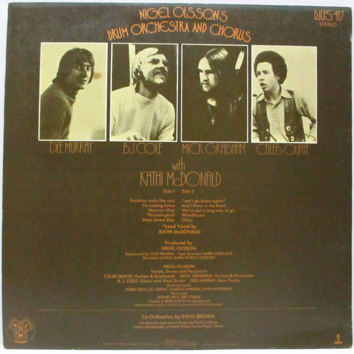 NIGEL OLSSON (ナイジェル・オルソン) - Nigel Olsson's Drum Orchestra And Chorus (UK オリジナル LP/ザラ紙ジャケ) エルトン・ジョン・バンド !
