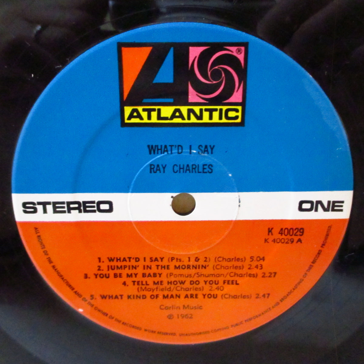 RAY CHARLES (レイ・チャールズ) - What'd I Say ! (UK '72 再発「(ワーナー・ロゴ無し)青&オレンジ・ラベ」ステレオLP/表面コーティング・ジャケ)英独自ジャケ!