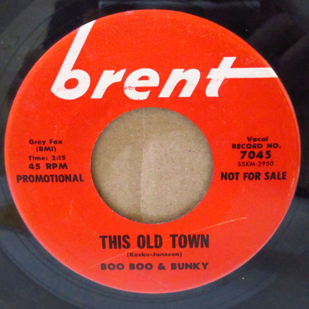 BOO BOO & BUNKY (ブー・ブー&バンキー) - This Old Town / Turn Around (US '65 プロモ・クレジット・ラベ7インチ) アップテンポ・MOD-R&Bガレージ!