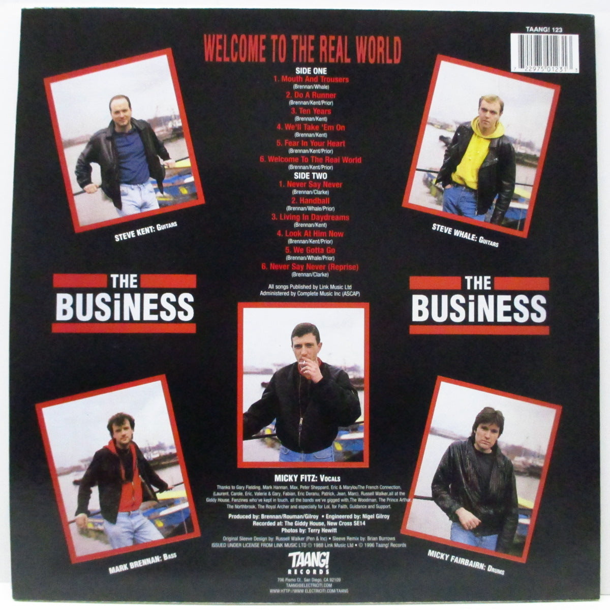 BUSINESS, THE (ザ・ビジネス) - Welcome To The Real World (US '96 再発「ブラックヴァイナル」LP/ Taang! 123) '88年サード!