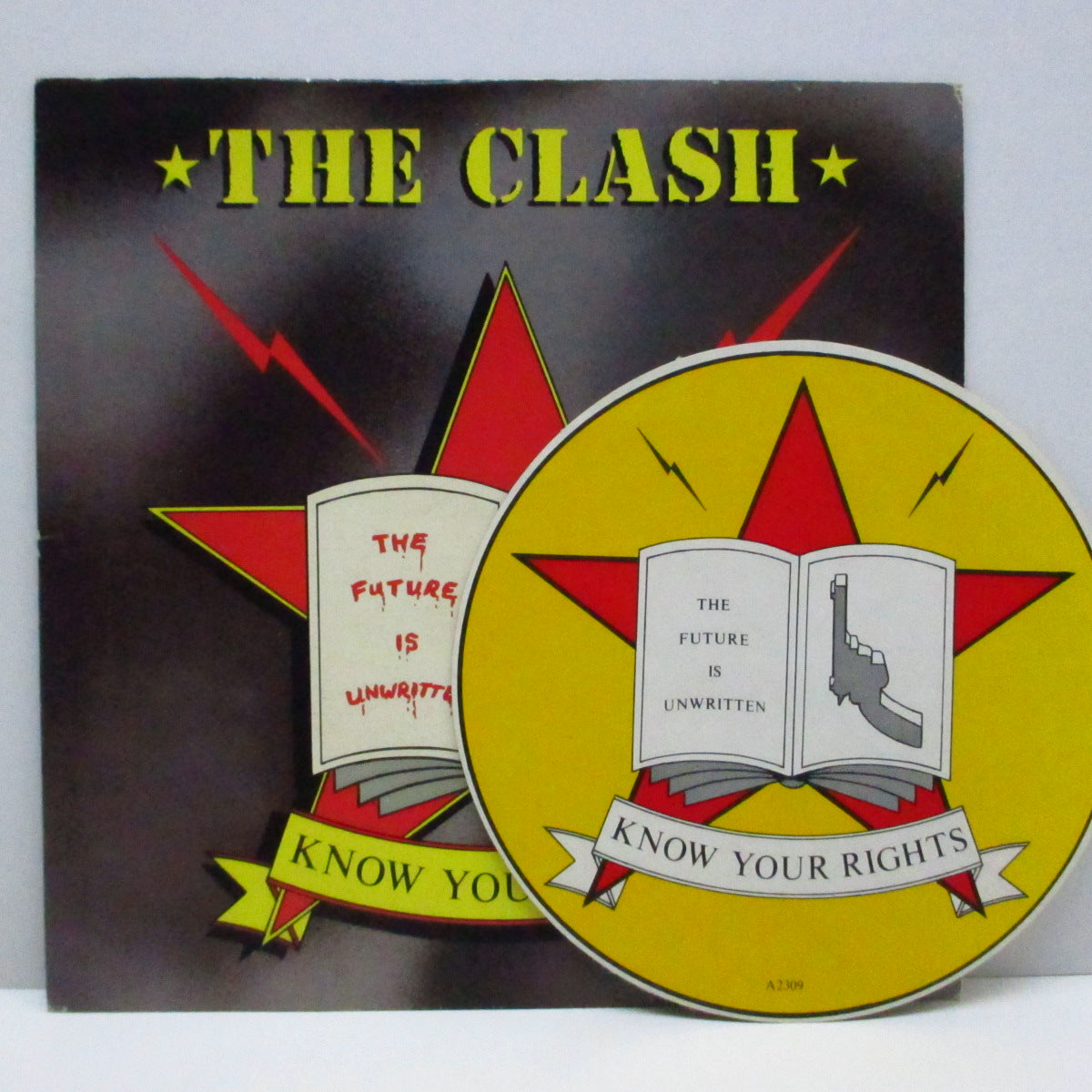 CLASH, THE (ザ・クラッシュ) - Know Your Rights (UK オリジナル 7"+初回円形ステッカー/光沢固紙折り返しジャケ)