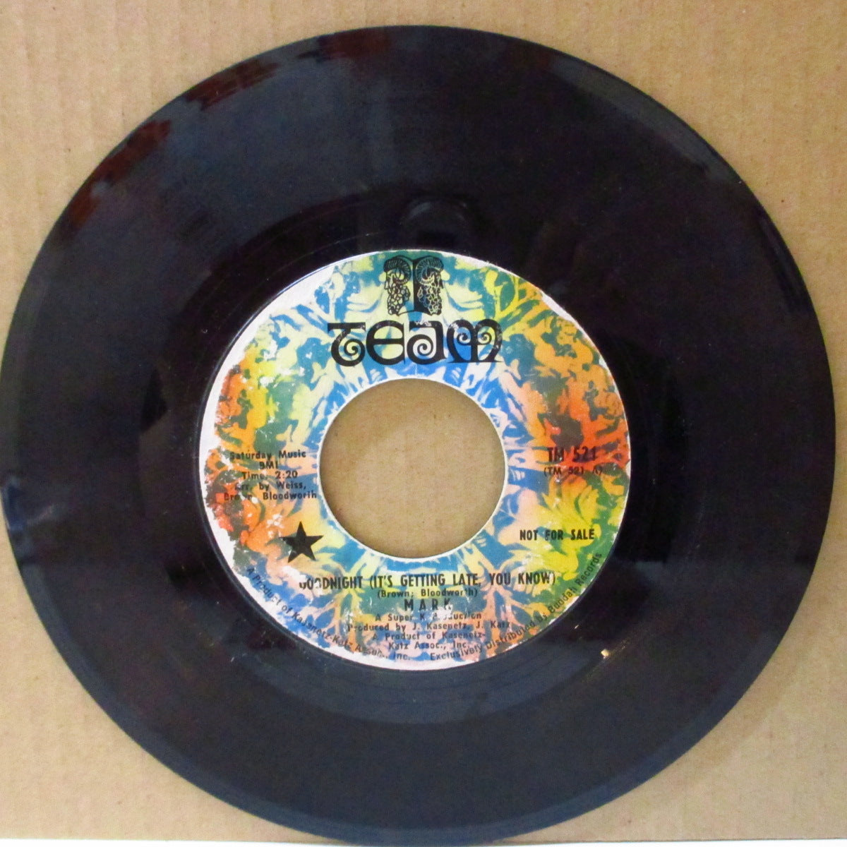 MARK (Gutkowski = 1910 Fruitgum Company) (マーク ) - Goodnight (It's Getting Late, You Know) (US '69 プロモ・ラベ 7インチ)1910 Fruitgum Companyのマーク・ガトコウスキーのソロ・哀愁美メロ・バブルガム