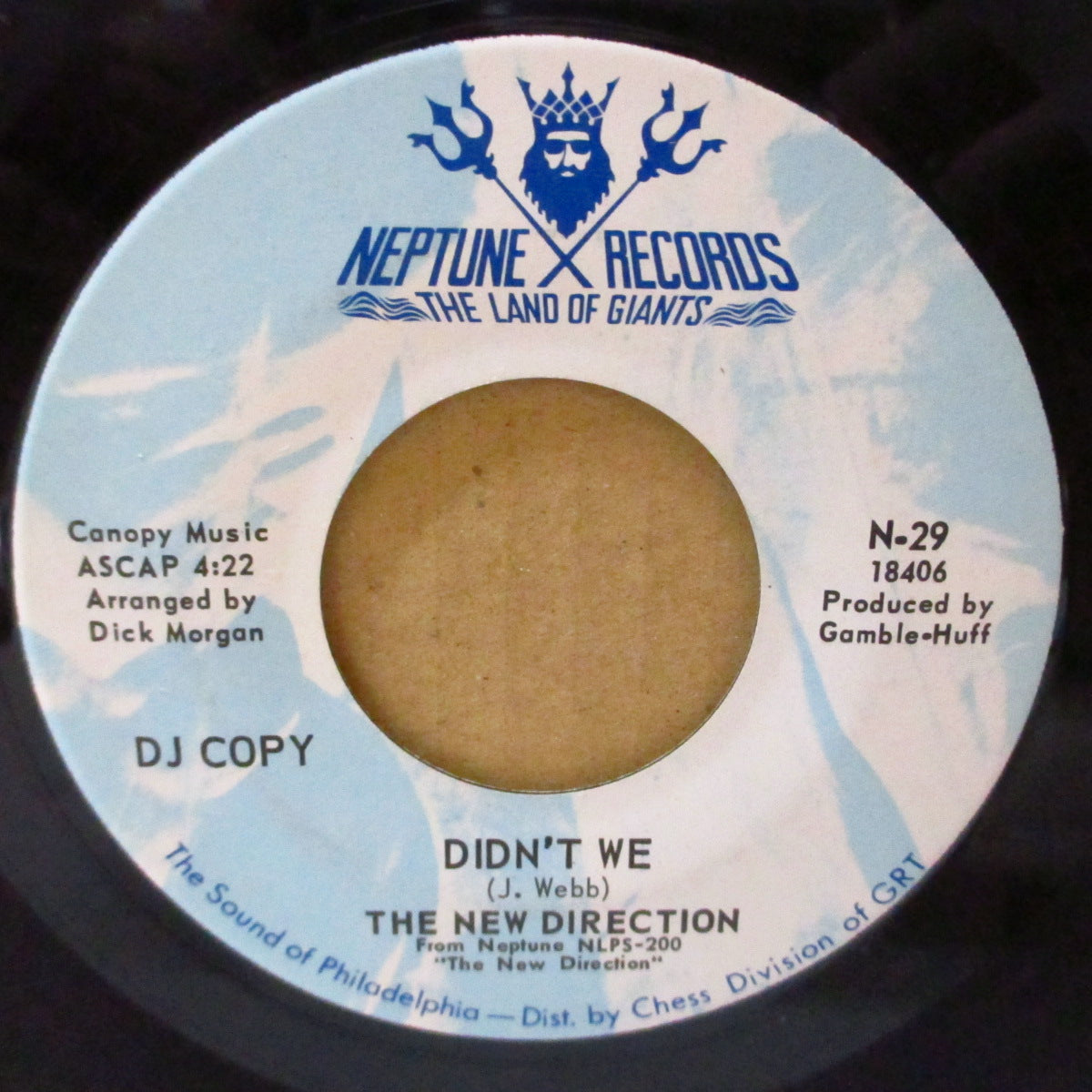 NEW DIRECTION, THE (ザ・ニュー・ダイレクションズ) - Ride My Carousel / Didn't We (USプロモ・クレジット・ラベ 7インチ) 清涼ラテン調サンシャイン・ポップ!
