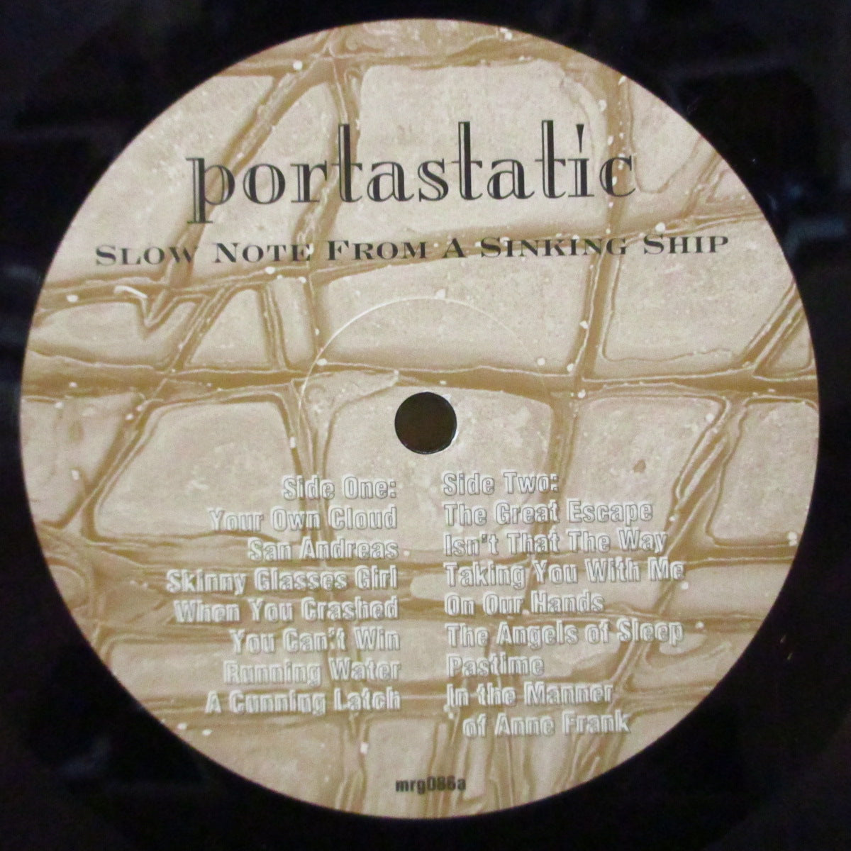 PORTASTIC (ポータスティック = Superchunk マック・マッコーハンのサイドプロジェクト) - Slow Note From A Sinking Ship (US オリジナル LP+インナー/ざら紙ジャケ) '95年2ndアルバム