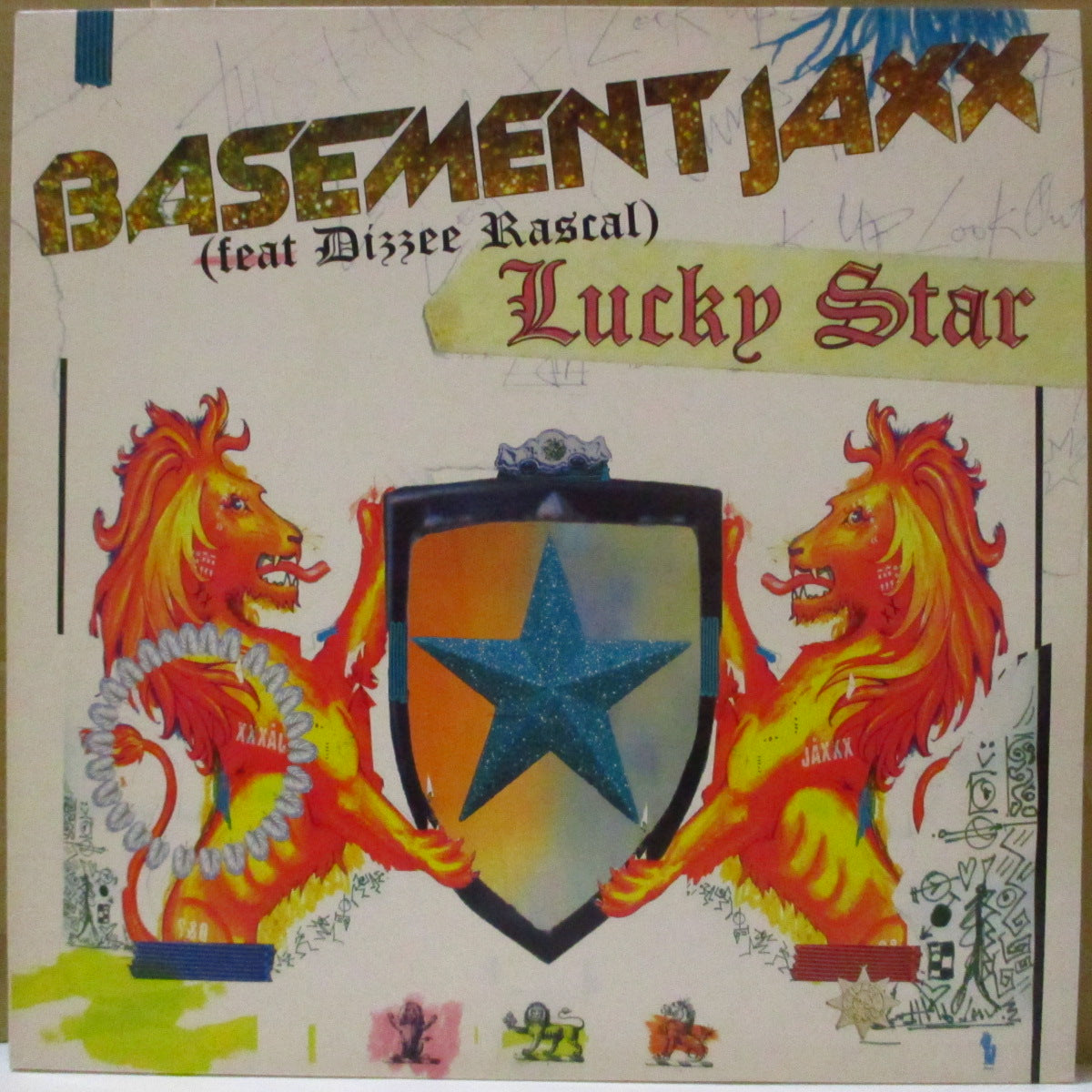 BASEMENT JAXX Feat DIZZEE RASCAL (ベースメント・ジャックス / ディジー・ラスカル) - Lucky Star (UK '03 オリジナル3バージョン収録33回転 12インチ)