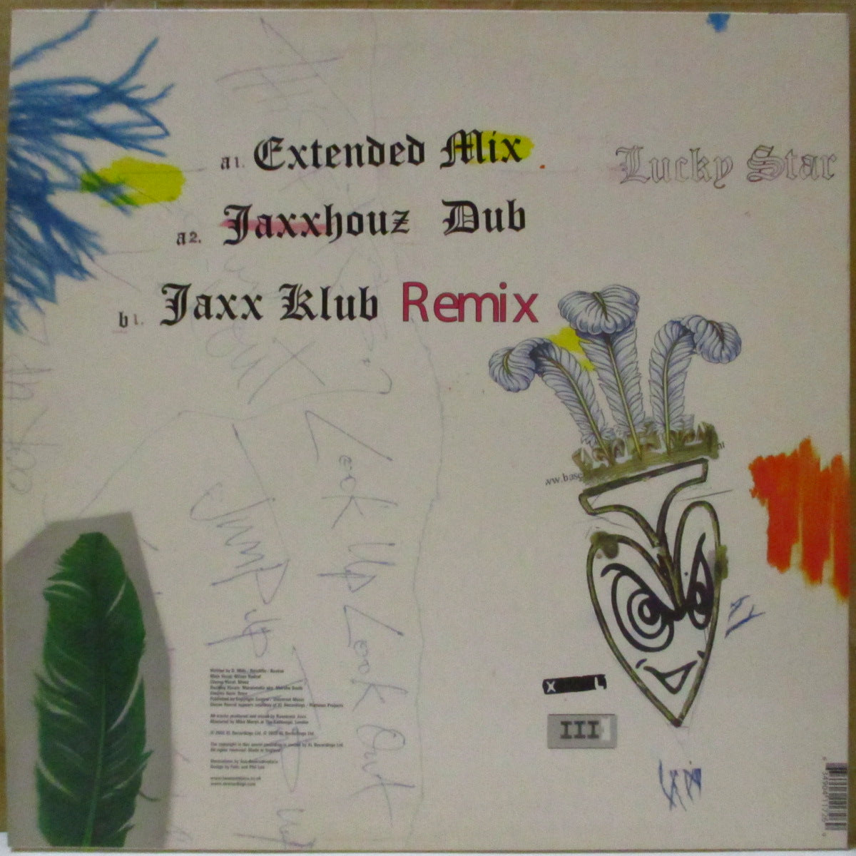 BASEMENT JAXX Feat DIZZEE RASCAL (ベースメント・ジャックス / ディジー・ラスカル) - Lucky Star (UK '03 オリジナル3バージョン収録33回転 12インチ)