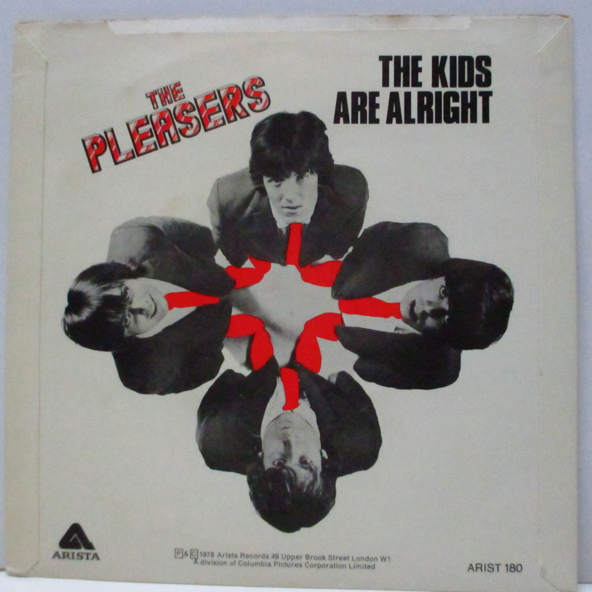 PLEASERS, THE (ザ・プリーザーズ) - The Kids Are Alright (UK オリジナル 7"/光沢固紙折り返しジャケ)ザ・フーの名曲カバー