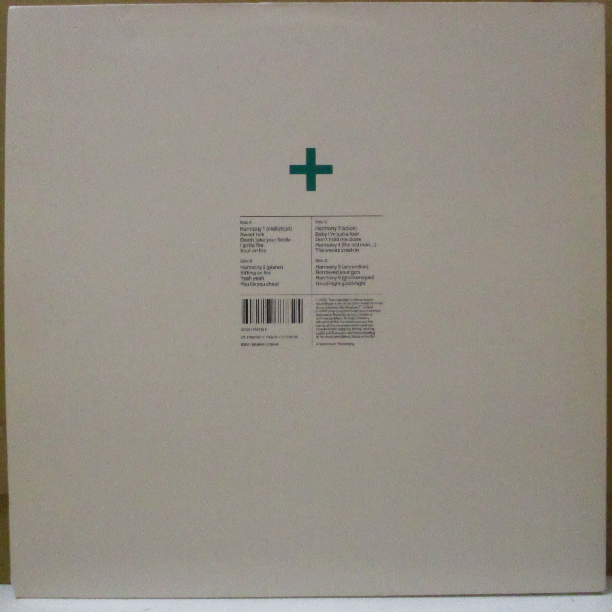 SPIRITUALIZED (スピリチュアライズド) - Songs In A&E (EU オリジナル「黒盤」 2xLP+インナー/光沢見開きジャケ)
