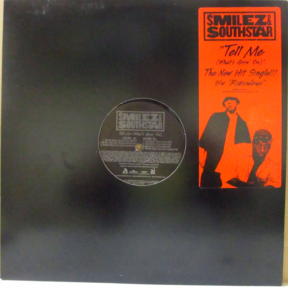 SMILEZ & SOUTHSTAR (スマイルズ・アンド・サウススター) - Tell Me - What's Goin' On (US '02 プロモ7曲入り33回転 12インチ/レアステッカー付きダイカットスリーブ)