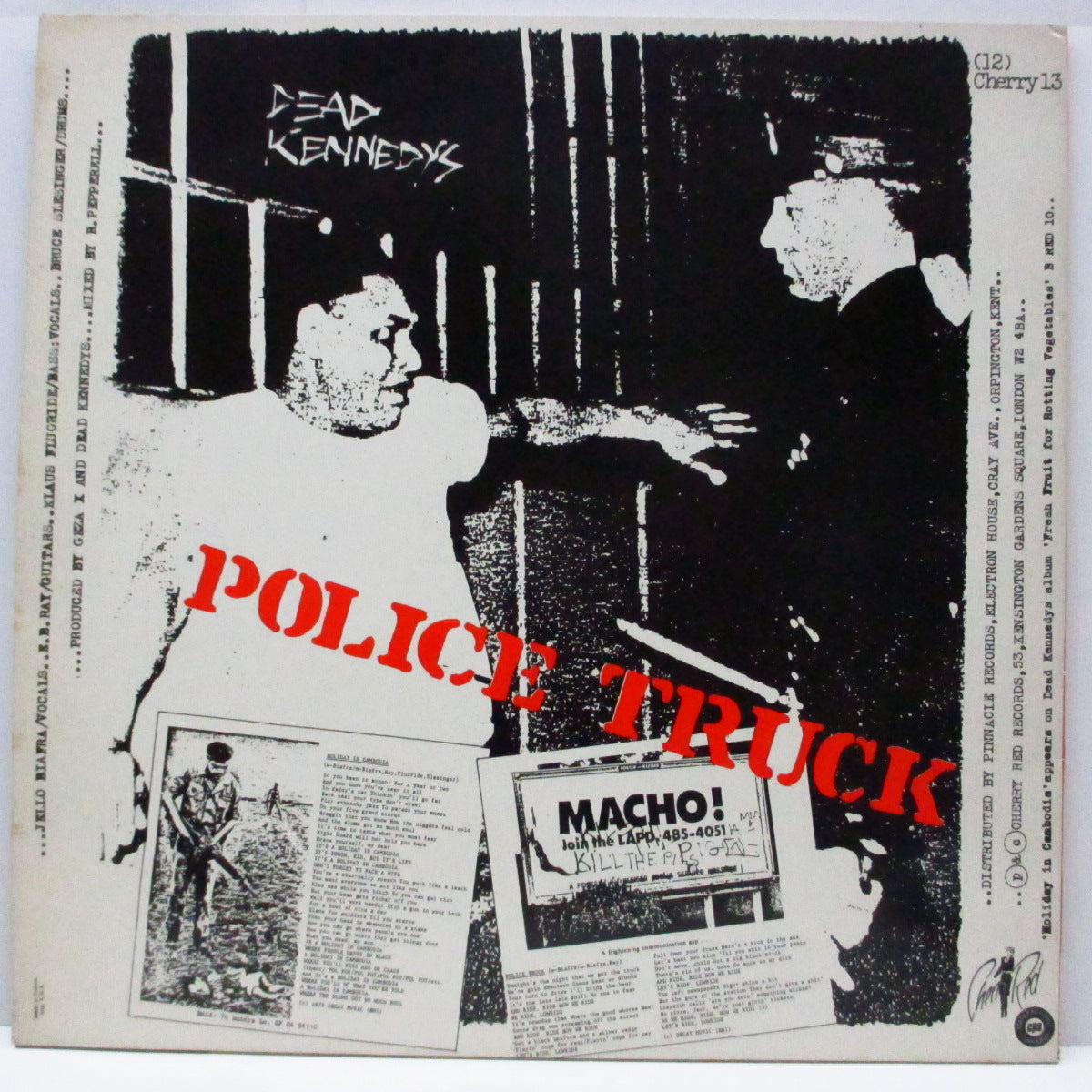 DEAD KENNEDYS (デッド・ケネディーズ) - Holiday In Cambodia (UK 80's 再発「MPO」プレス 12" ) 英国のみの12"バージョン!