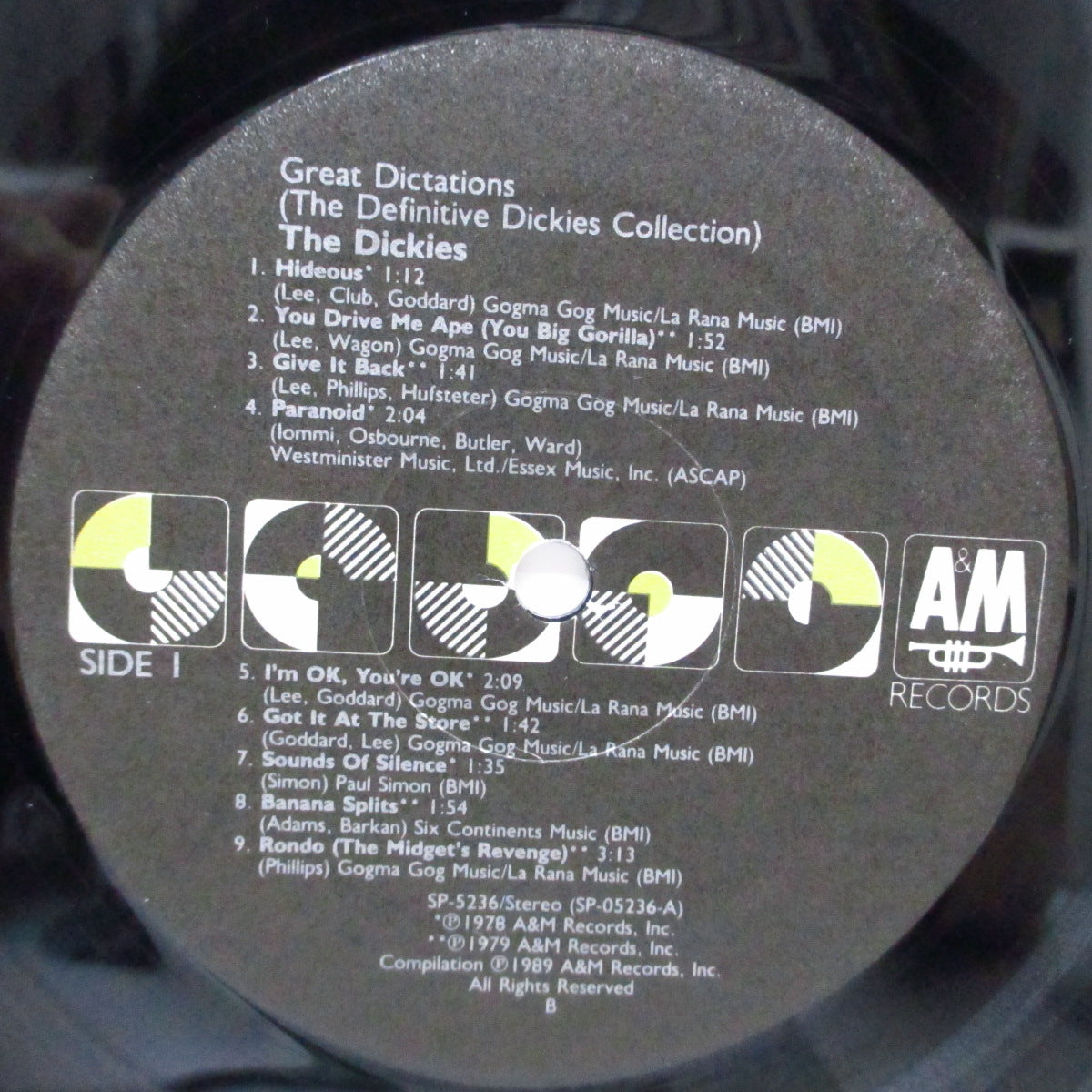 DICKIES, THE (ディッキーズ) - Great Dictations : The Definitive Dickies Collection (US オリジナル LP) 16曲入りベスト!