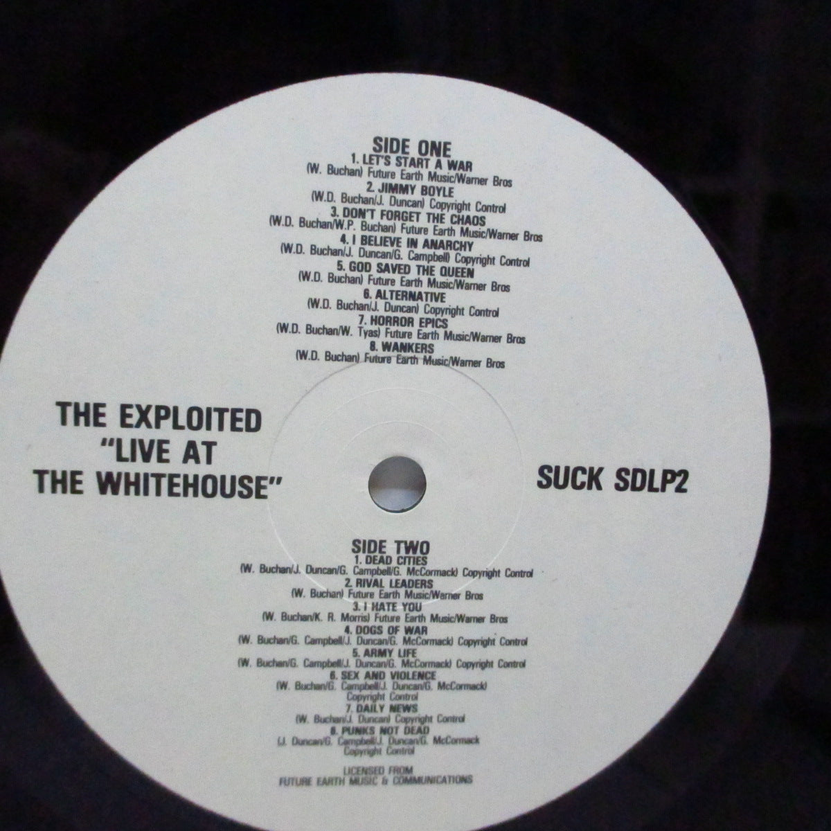 EXPLOITED, THE (ジ・エクスプロイテッド) - Live At The Whitehouse (UK オリジナル LP) '85年ワシントンDCライブ!
