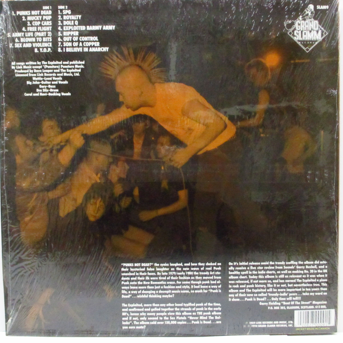 EXPLOITED, THE (ジ・エクスプロイテッド) - Punks Not Dead (US '90 「3,000枚限定」再発 LP/ステッカー付き別デザインジャケ)1stアルバム
