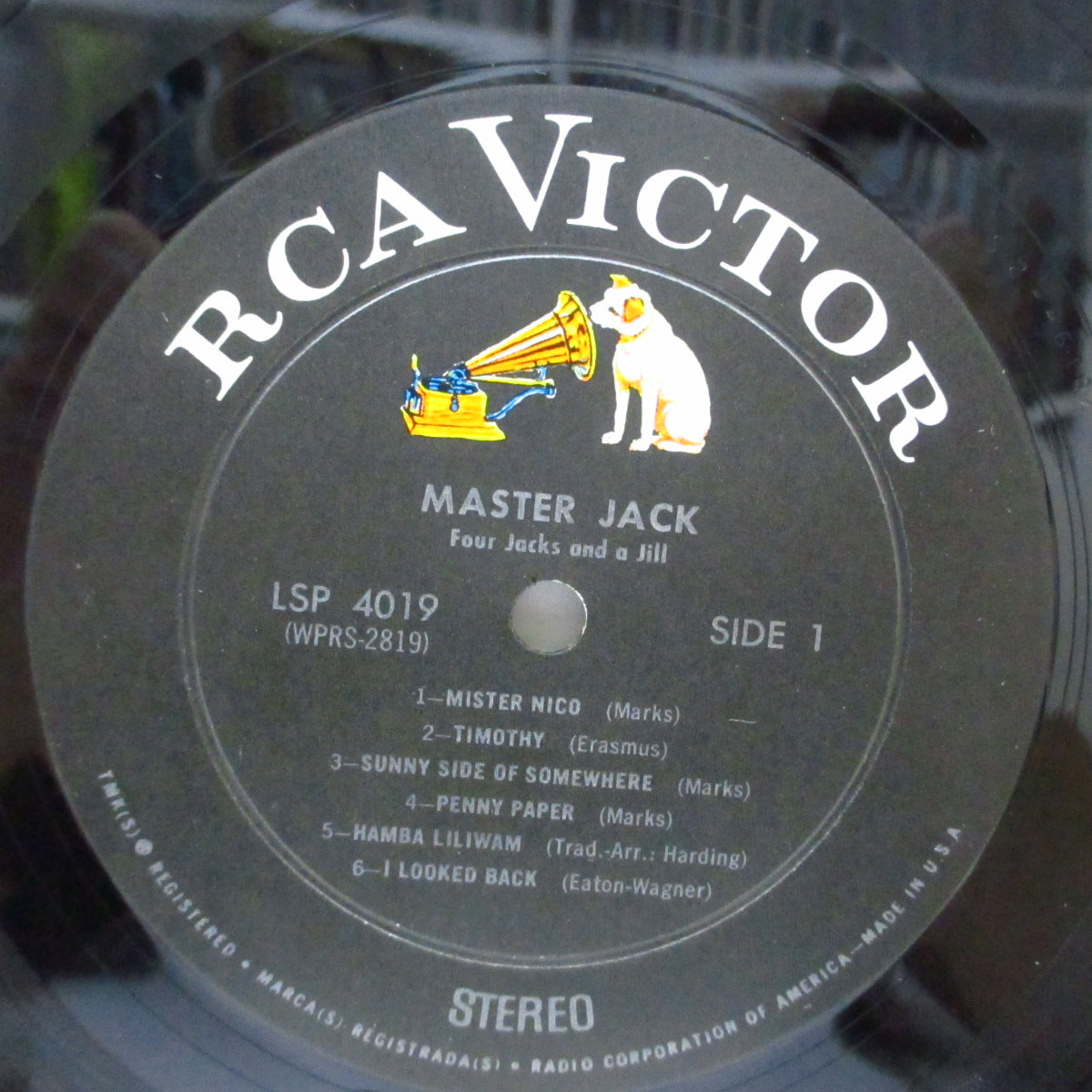 FOUR JACKS AND A JILL (フォー・ジャックス&ア・ジル) - Master Jack (US オリジナル「ステレオ」LP) 南アフリカ、フォークロック!