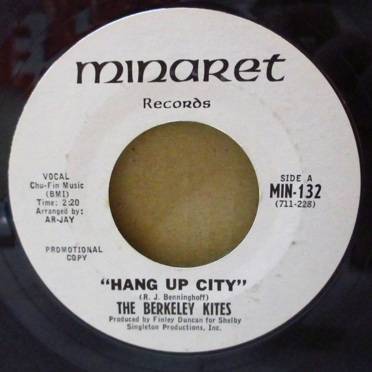 BERKELEY KITES, THE (ザ・ベーカリー・カイツ) - Hang Up City (US '68 プロモ両面同曲 7インチ) バブルガム調サンシャイン・ポップ!