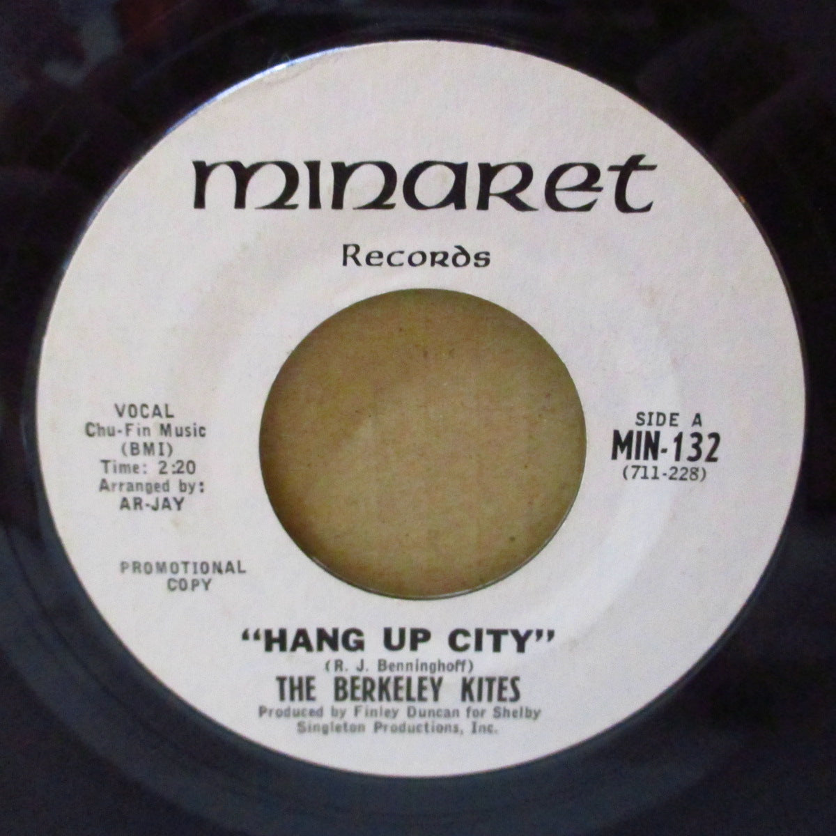 BERKELEY KITES, THE (ザ・ベーカリー・カイツ) - Hang Up City (US '68 プロモ両面同曲 7インチ) バブルガム調サンシャイン・ポップ!