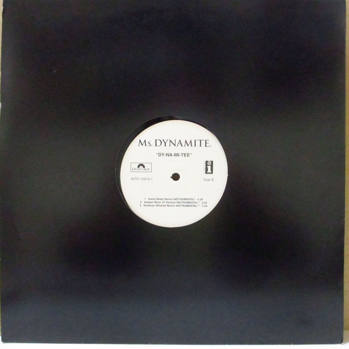 MS. DYNAMITE (ミス・ダイナマイト) - Ry-Na-Mi-Tee (US '03 プロモ6バージョン収録33回転 12インチ/レアステッカー付きダイカットスリーブ)