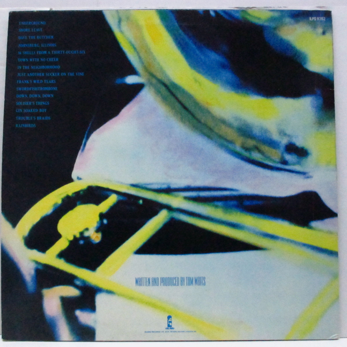 TOM WAITS (トム・ウェイツ) - Swordfishtrombones (UK オリジナル「青(昼/夜)」ラベ LP+光沢ジャケ/インナー無)