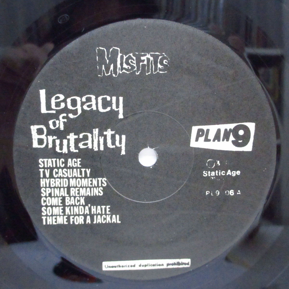 MISFITS (ミスフィッツ) - Legacy Of Brutality (US '86 正規セカンドプレス「光に透かすと赤茶色盤」 LP ) 近年稀な美品!
