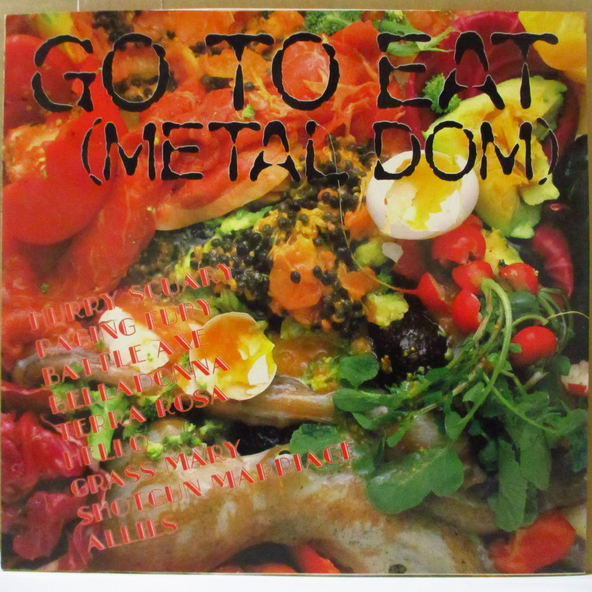 V.A. ('80s 日本・ヘヴィメタル/ハードロック・コンピ) - Go To Eat - Metal Dom (Japan '85 オリジナル LP/ブックレット欠)