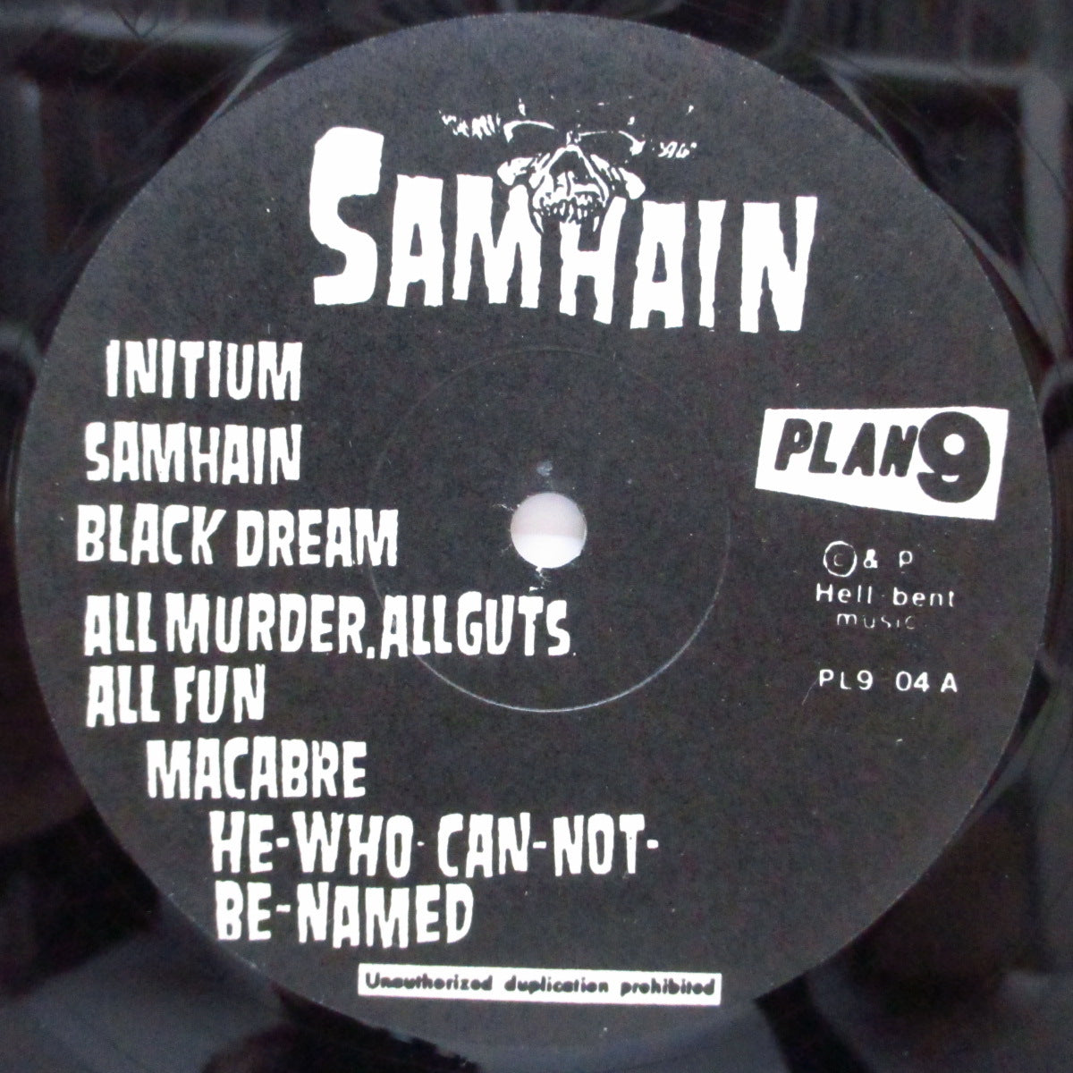 SAMHAIN (サムヘイン) - Initium (US '86 正規再発「光に透かすと赤茶色盤」LP/Caroline ロゴ無しジャケ、インサート無) '84年ファースト!