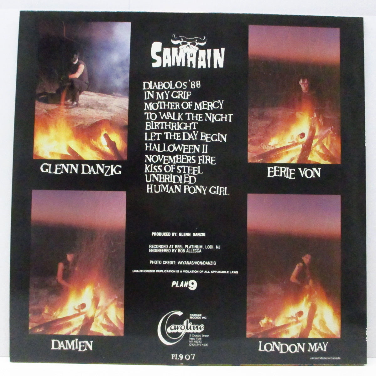 SAMHAIN (サムヘイン) - November-Coming-Fire (US '88 正規再発「光に透かすと赤茶色盤」LP/インサート無) '86年サード&ラスト!
