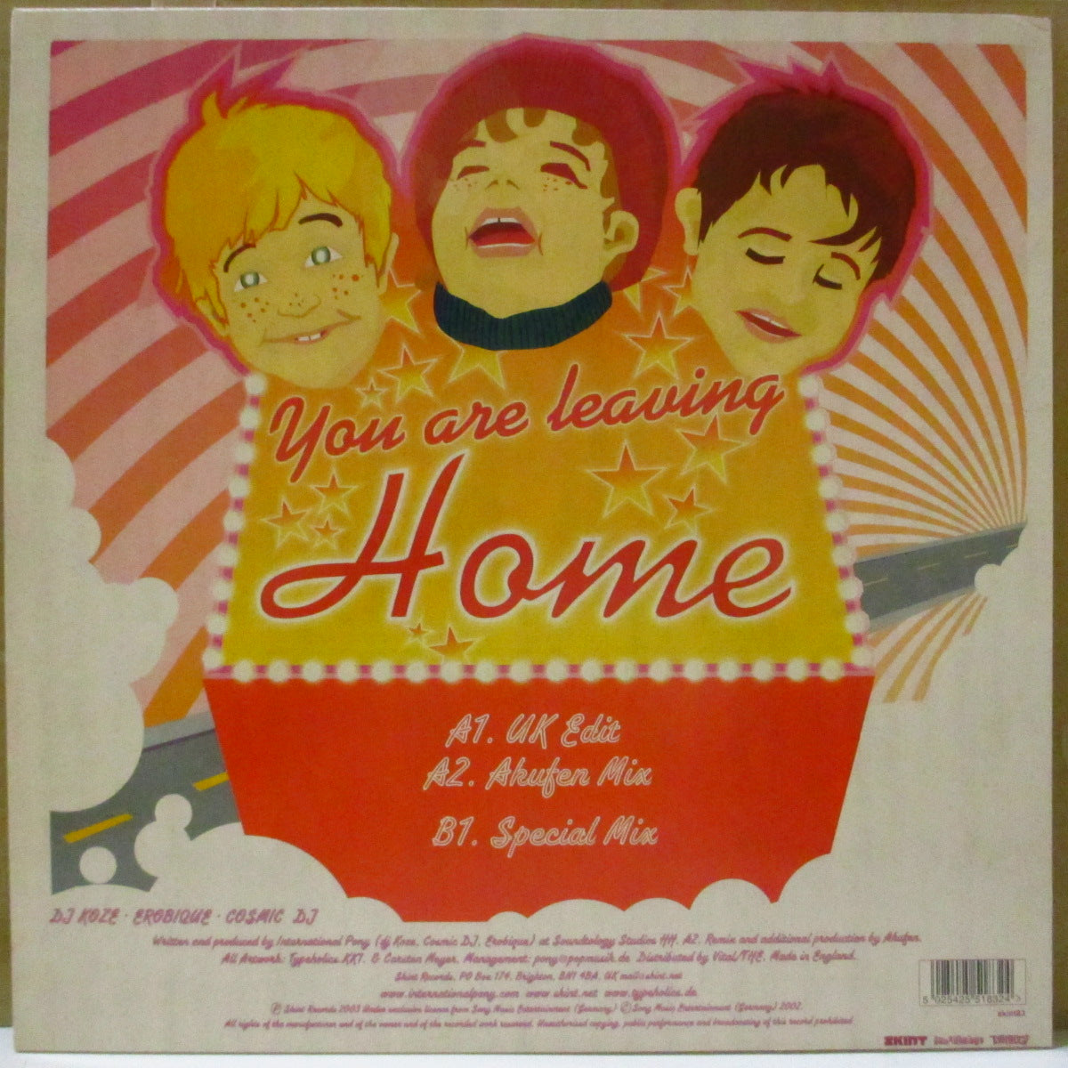INTERNATIONAL PONY (インターナショナル・ポニー) - Leaving Home (UK '03 オリジナル3バージョン収録A面のみ33回転 12インチ)