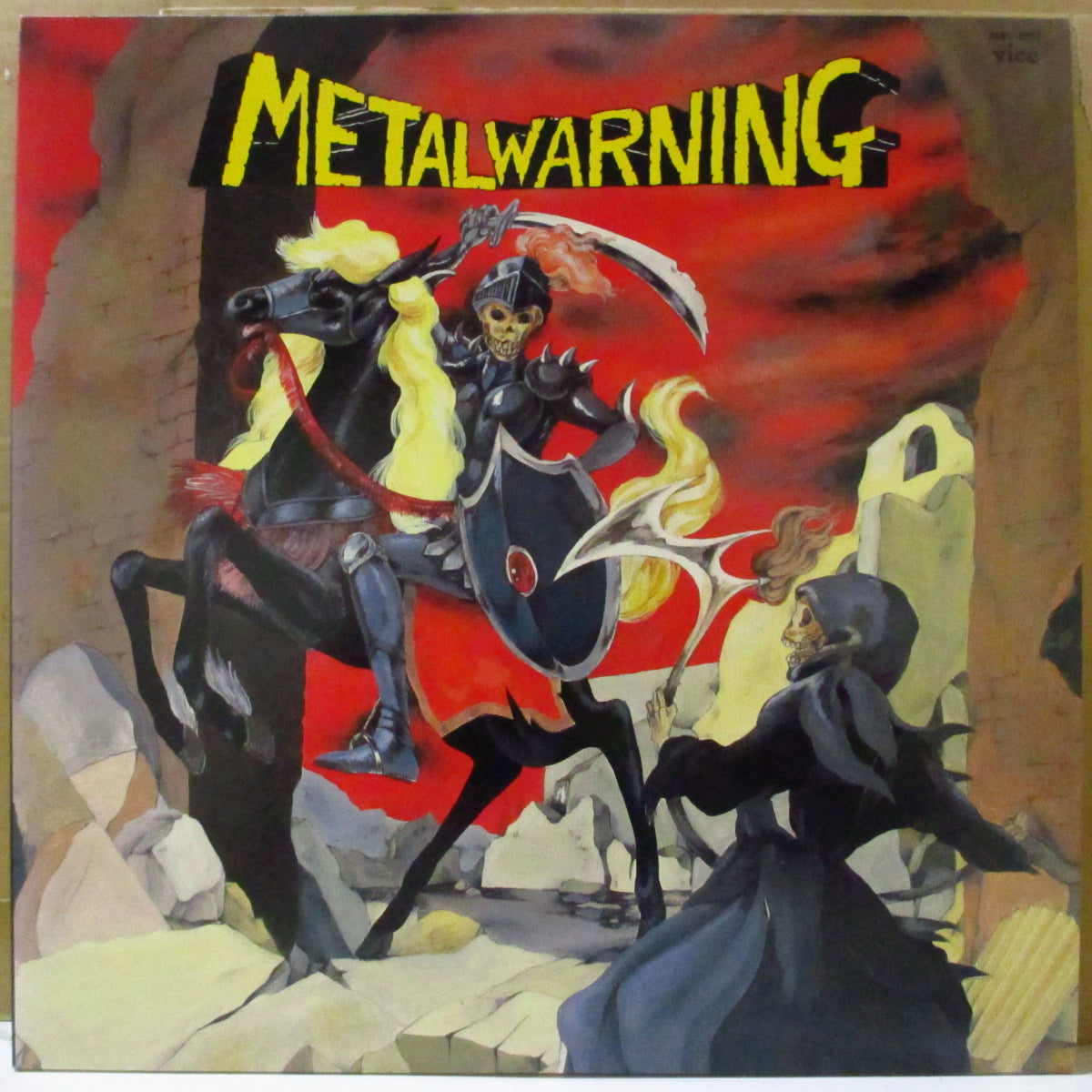 V.A. ('80s 日本・メタル/ハードロック・コンピ) - Metal Warning (Japan オリジナル 2xLP+インサート/光沢見開きジャケ-帯欠) '87年ジャパメタ・コンピ