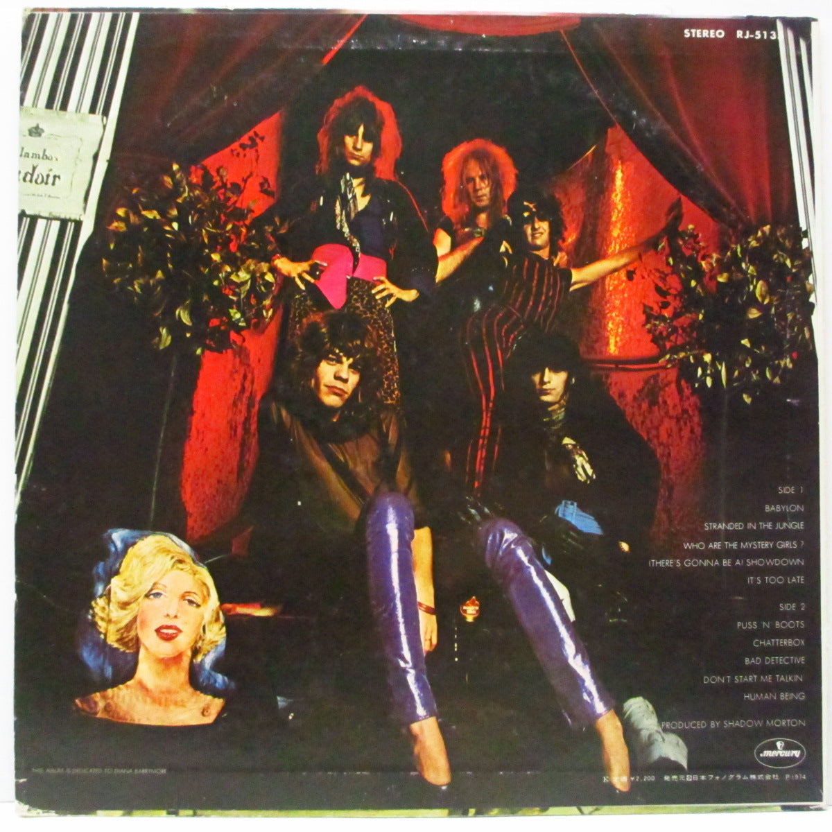 NEW YORK DOLLS (ニュー・ヨーク・ドールズ) - 悪徳のジャングル - In Too Much Too Soon (Japan オリジナル LP/帯欠)