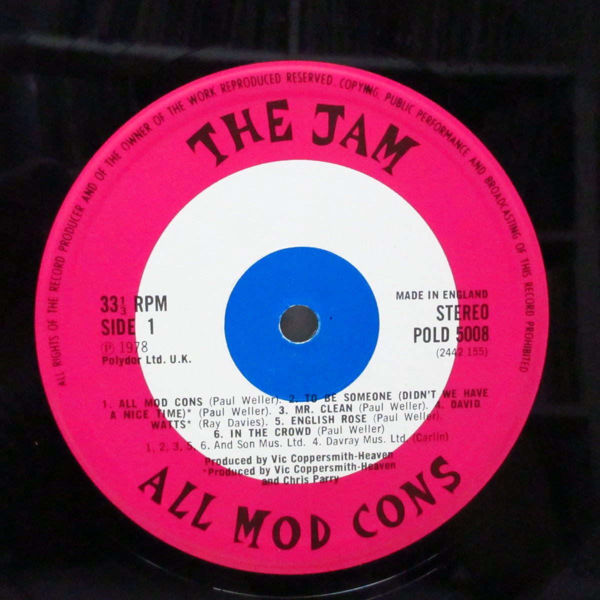 JAM, THE (ザ・ジャム) - All Mod Cons (UK オリジナル LP+「カタログ#無」インナー) '78年サード!