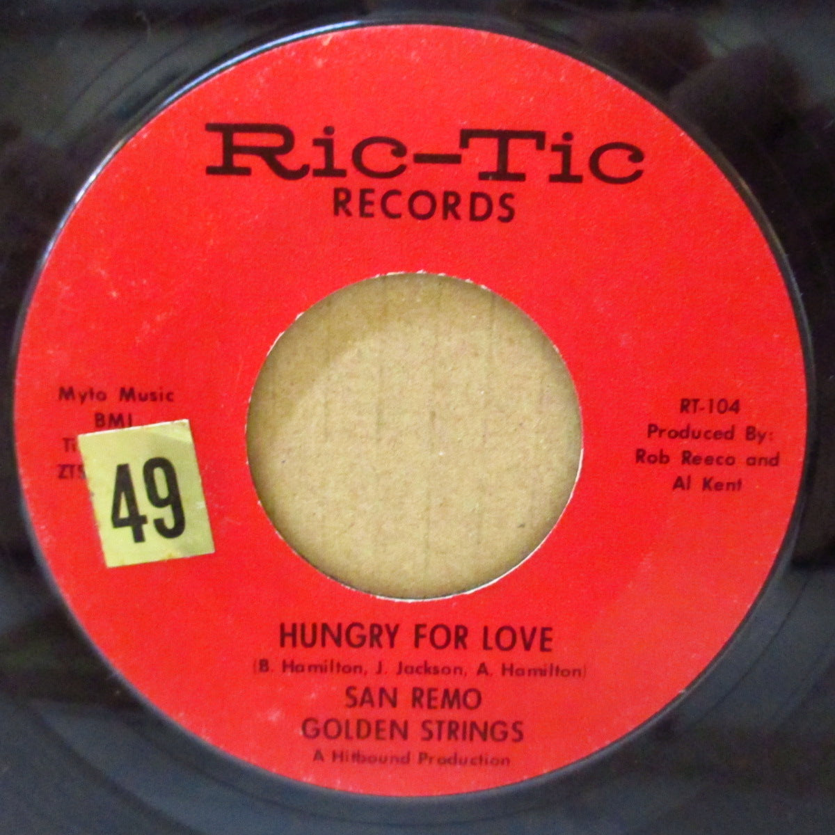 SAN REMO GOLDEN STRINGS / BOB WILSON & SAN REMO QUARTET (サン・レモ・ゴールデン・ストリングス) - Hungry For Love / All Turned On (US '65 オリジナル「赤ラベ・スチレン製」7インチ)ノーザン・オーケストラ!