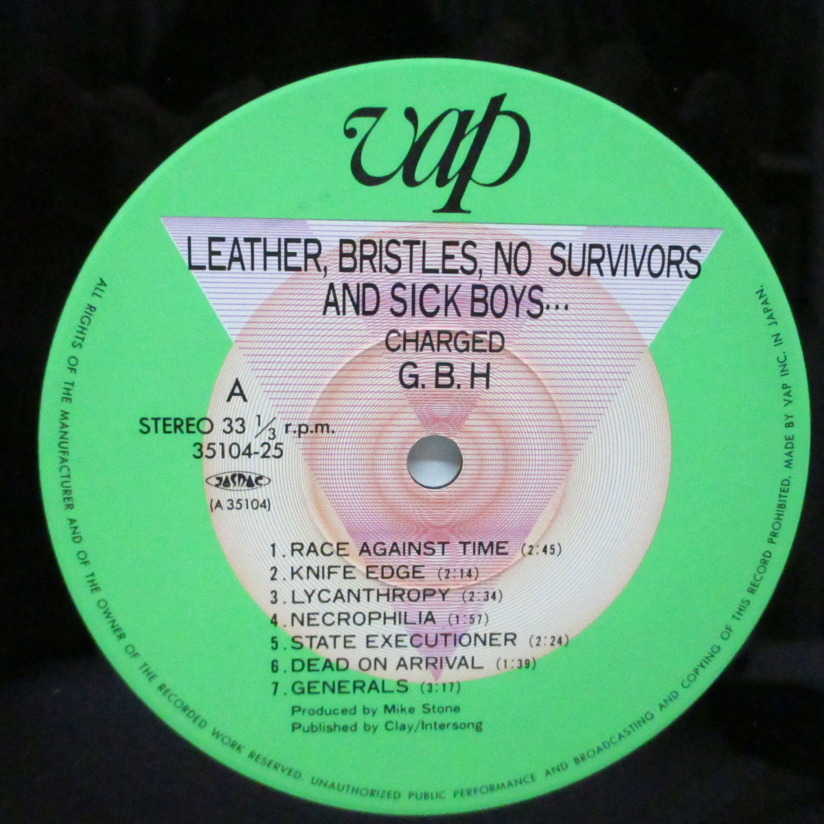 Charged G.B.H (チャージド G.B.H) - 生存 - Leather, Bristles, No Survivors And Sick Boys (Japan オリジナル LP/帯欠) 初期コンピ!
