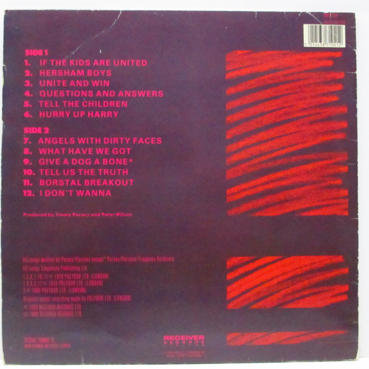 SHAM 69 (シャム 69) - The Best Of Sham 69 : Angels With Durty Faces (UK オリジナル「濃黄ラベ」LP)