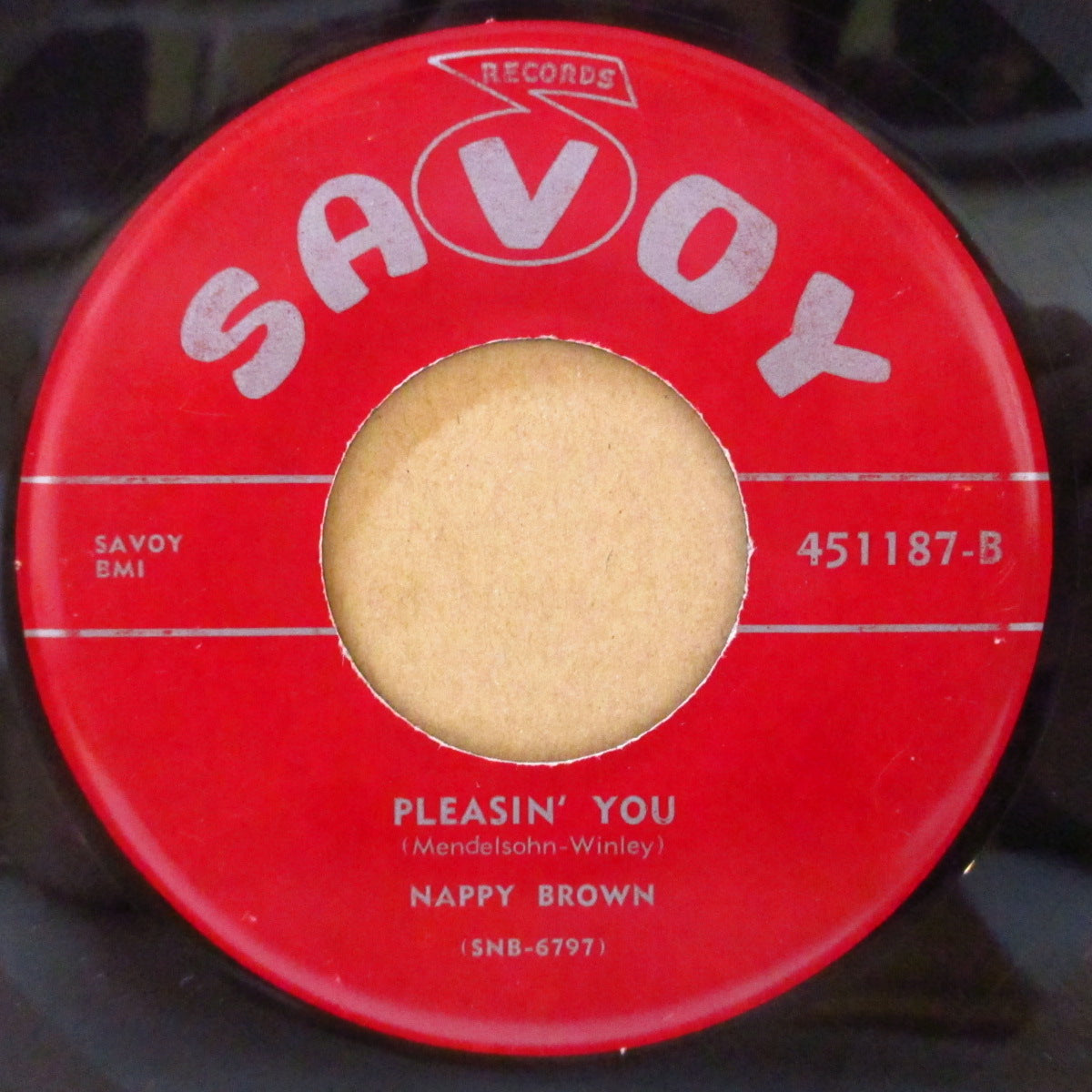 NAPPY BROWN (ナッピー・ブラウン) - Open Up That Door / Pleasin' You (US '56 オリジナル 7インチ) R&Bジャイヴァー!