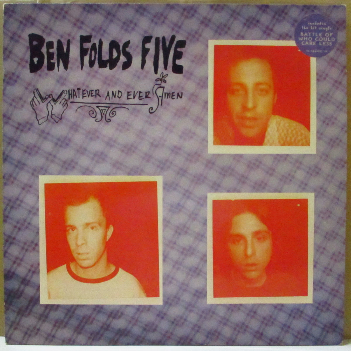 BEN FOLDS FIVE (ベン・フォールズ・ファイヴ) - Whatever And Ever Amen (EU オリジナル LP+ソフト紙インナー/レアステッカー付き光沢ジャケ) '97年2ndアルバム