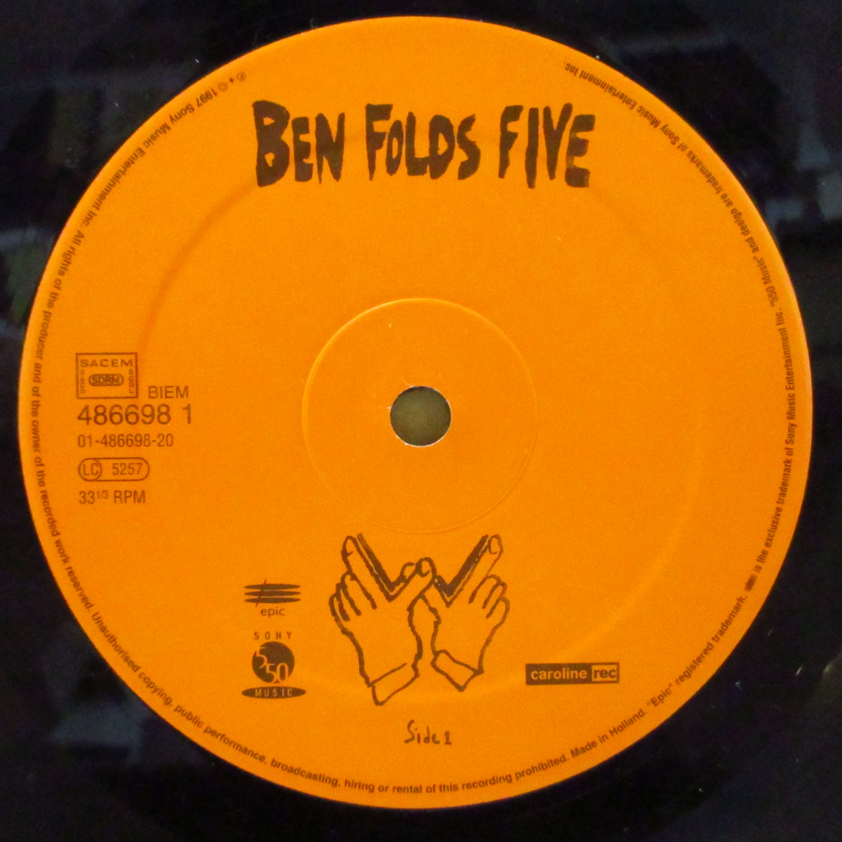 BEN FOLDS FIVE (ベン・フォールズ・ファイヴ) - Whatever And Ever Amen (EU オリジナル LP+ソフト紙インナー/レアステッカー付き光沢ジャケ) '97年2ndアルバム