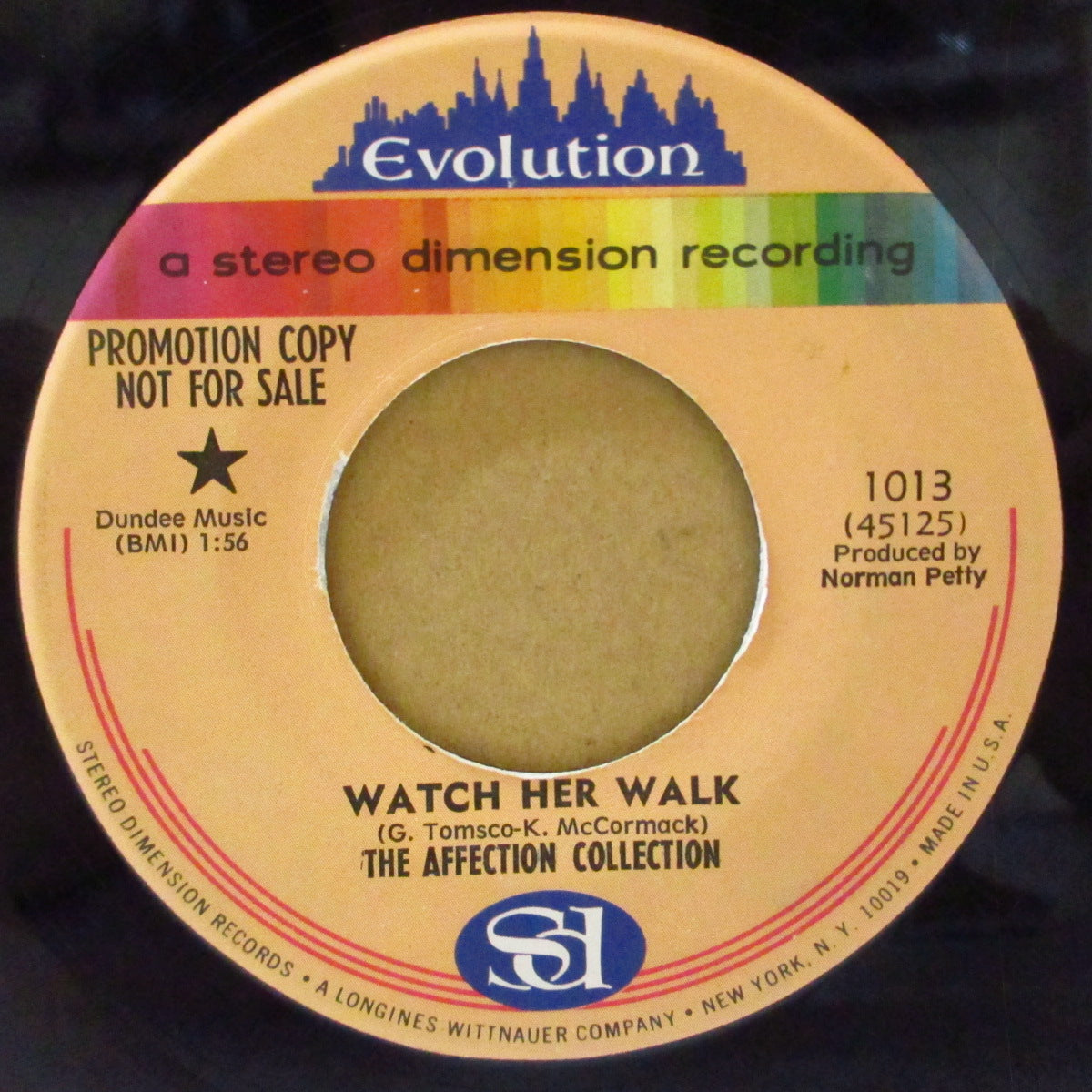 AFFECTION COLLECTION, THE (ザ・アフェクション・コレクション) - I Don't Mind (US '69 プロモ・クレジット・ラベ 7インチ)アソシエーションのフォロワー的、脱力系美メロ・ソフトロック名曲!